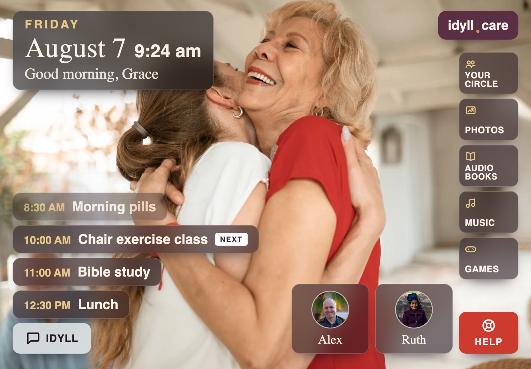 Idyll — the ambient home screen on an iPad