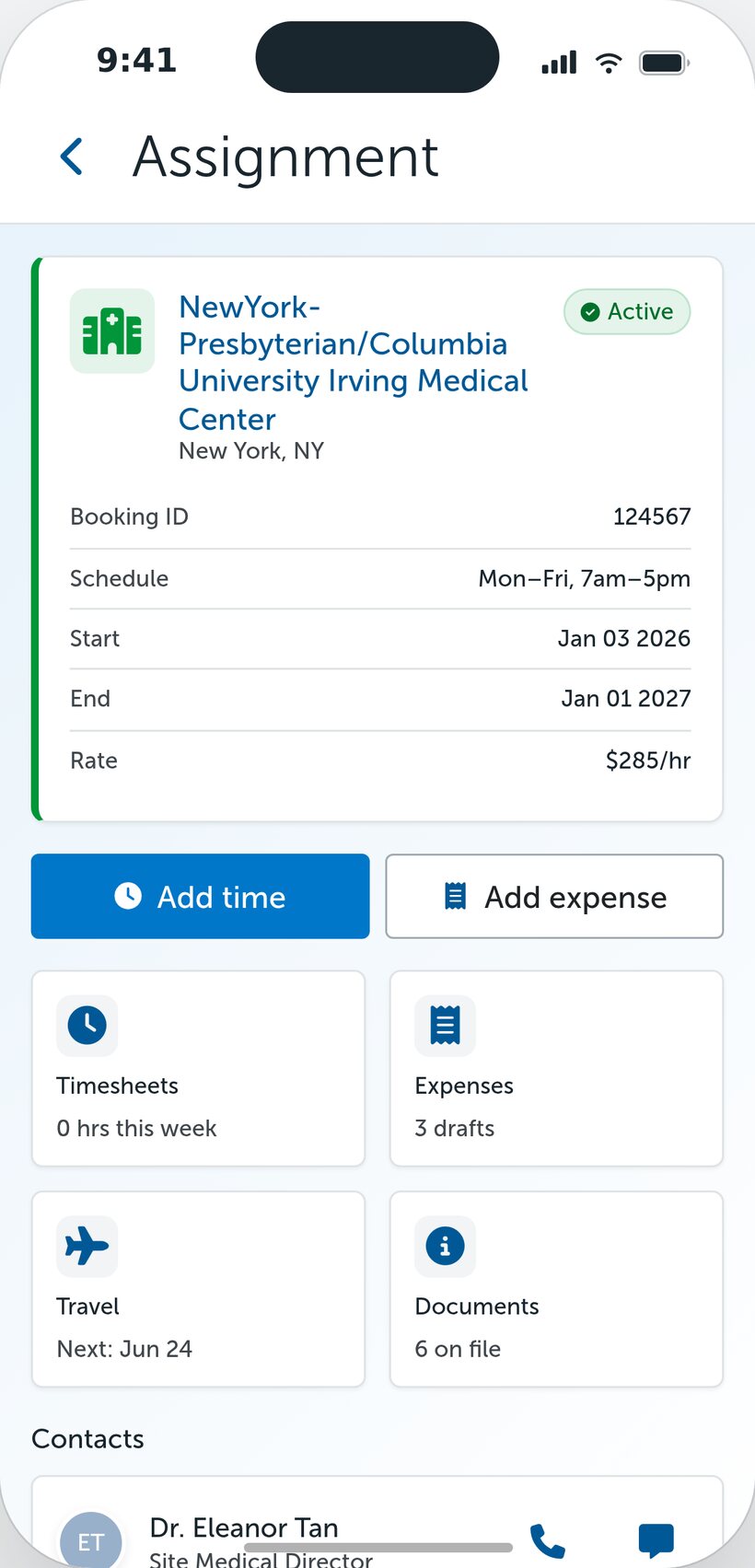 LocumTenens.com — app screen