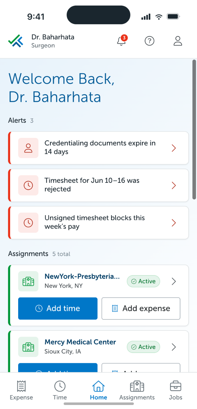 LocumTenens.com — app screen