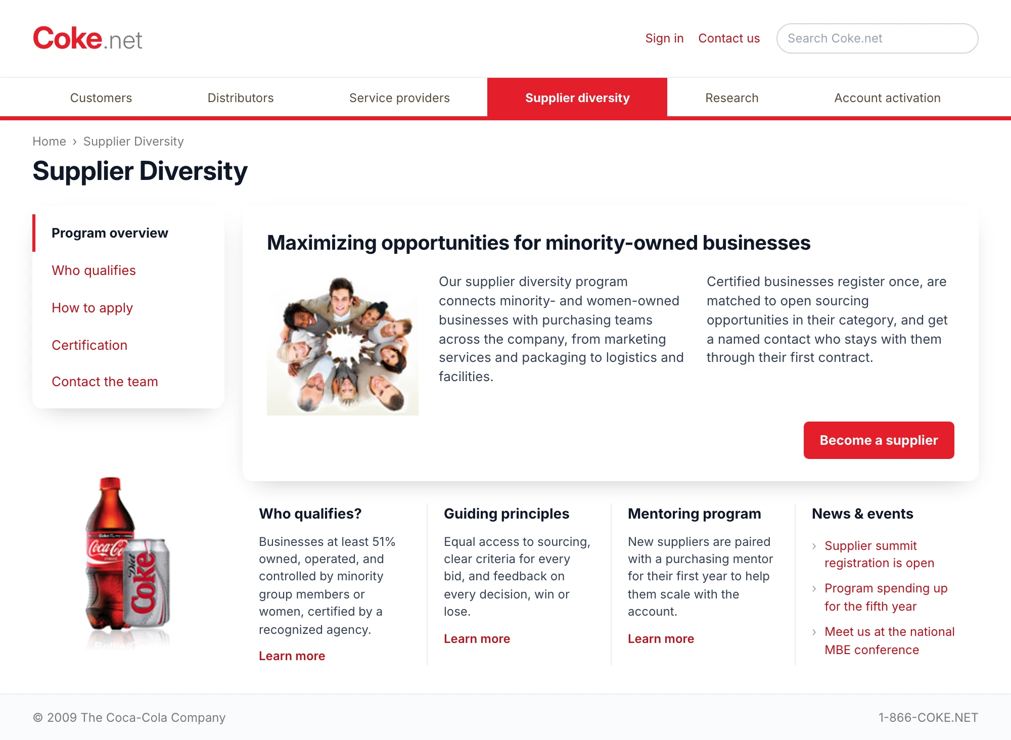 A program page built around the applicant’s questions.