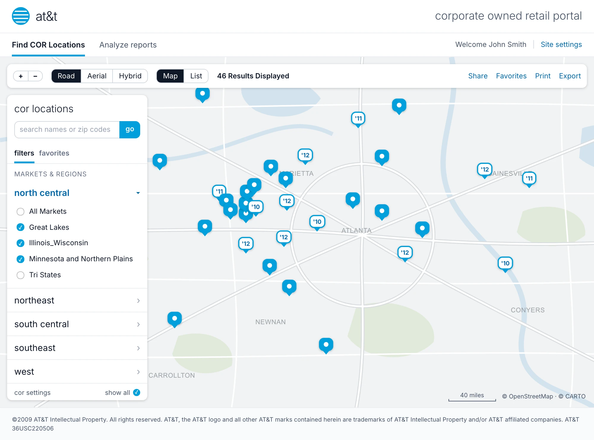 AT&T · Corporate Owned Retail