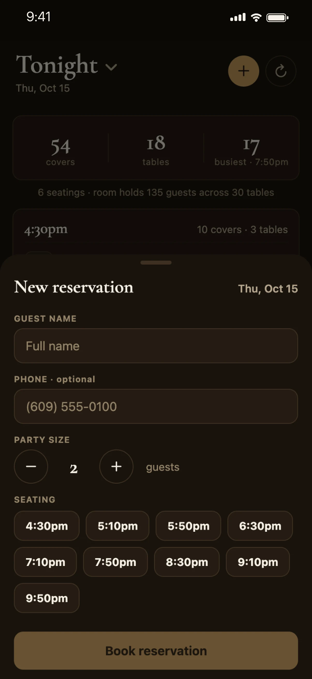 Booking a call-in